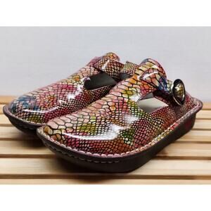 Alegria Womens Rainbow Snake Professional Mule Shoes Size 40 (9-9.5 US)